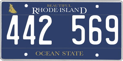 RI license plate 442569