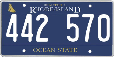 RI license plate 442570