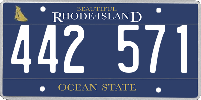 RI license plate 442571