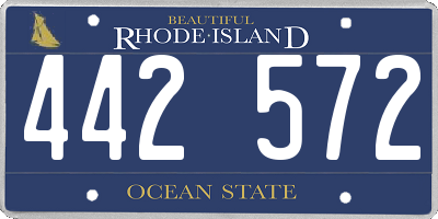 RI license plate 442572