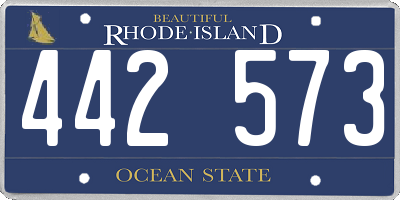 RI license plate 442573