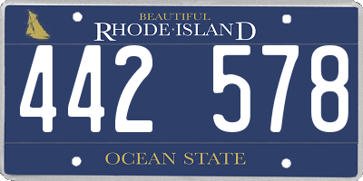 RI license plate 442578