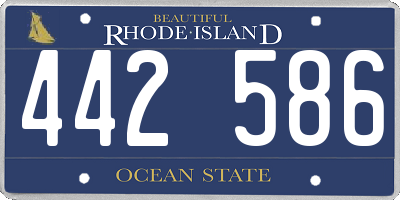 RI license plate 442586