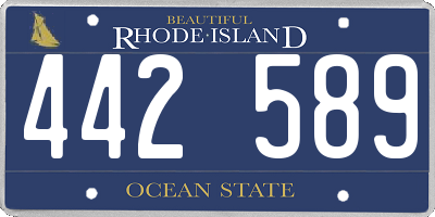 RI license plate 442589