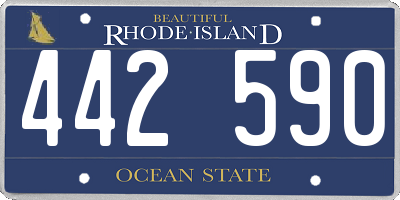 RI license plate 442590