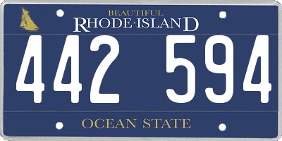 RI license plate 442594