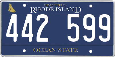 RI license plate 442599