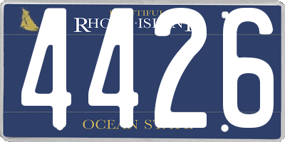 RI license plate 4426