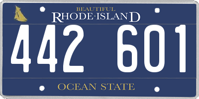 RI license plate 442601