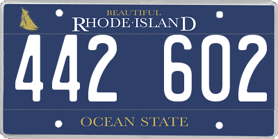 RI license plate 442602