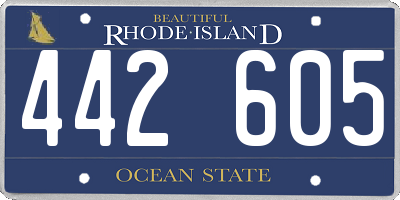RI license plate 442605