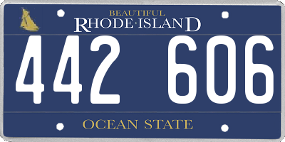 RI license plate 442606