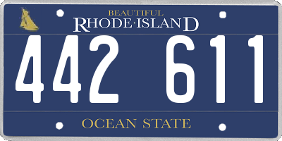 RI license plate 442611