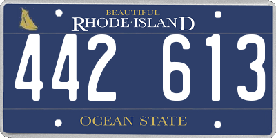 RI license plate 442613
