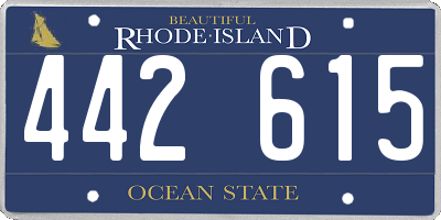 RI license plate 442615