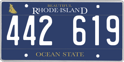 RI license plate 442619