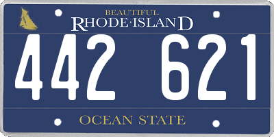 RI license plate 442621