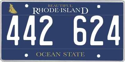 RI license plate 442624