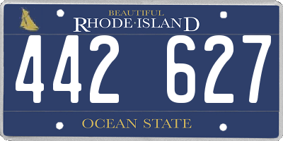 RI license plate 442627