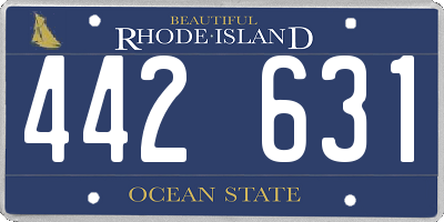 RI license plate 442631