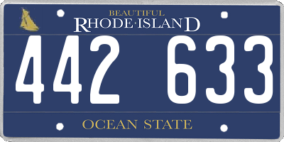 RI license plate 442633