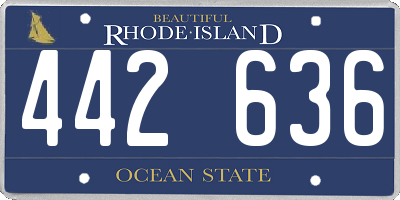 RI license plate 442636