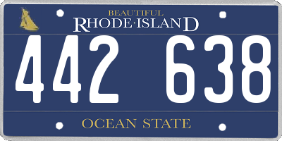 RI license plate 442638
