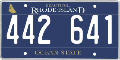 RI license plate 442641