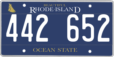 RI license plate 442652