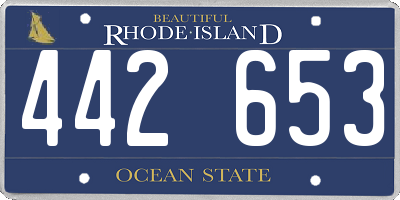 RI license plate 442653