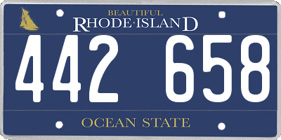RI license plate 442658