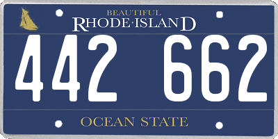 RI license plate 442662