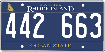 RI license plate 442663