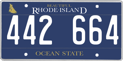 RI license plate 442664