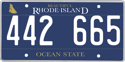 RI license plate 442665