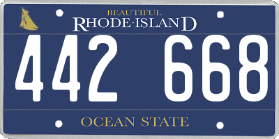 RI license plate 442668