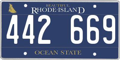 RI license plate 442669