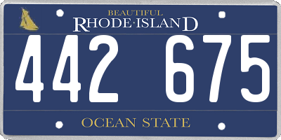 RI license plate 442675
