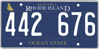 RI license plate 442676