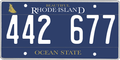 RI license plate 442677