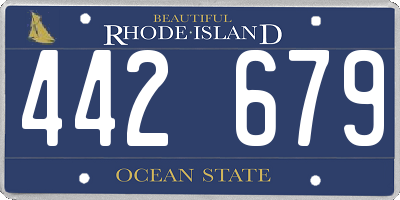 RI license plate 442679
