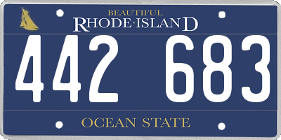 RI license plate 442683