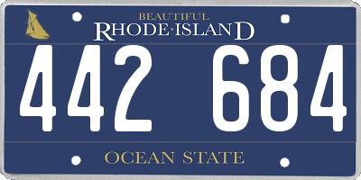 RI license plate 442684