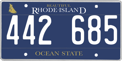 RI license plate 442685