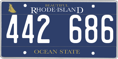 RI license plate 442686