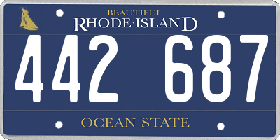 RI license plate 442687