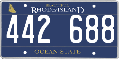 RI license plate 442688