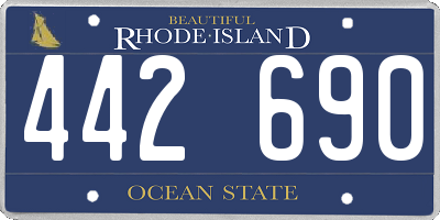 RI license plate 442690