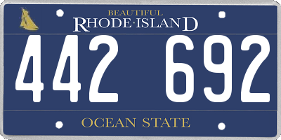RI license plate 442692
