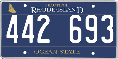 RI license plate 442693